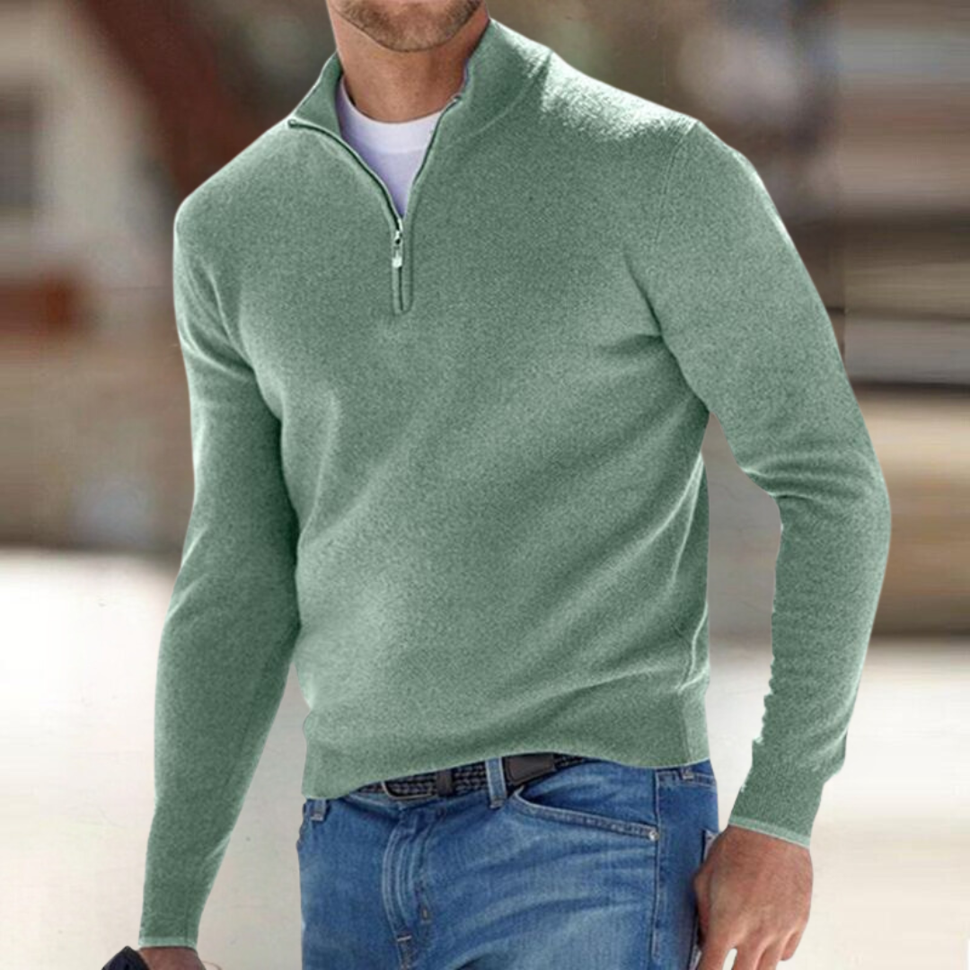 Noah Pull Homme Col Zippé – Estilo Moderno, Confort Respirante y Duradero en Algodón Poliéster