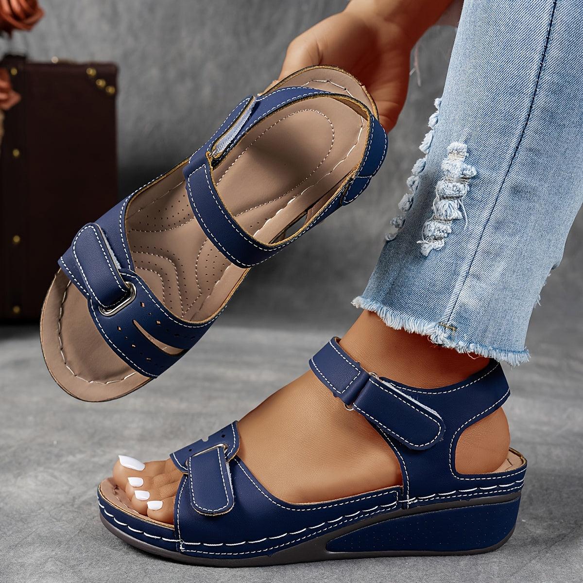 Solevia Sandales Femme – Sandales à Plateforme Confortables avec Lanières Respirantes Été