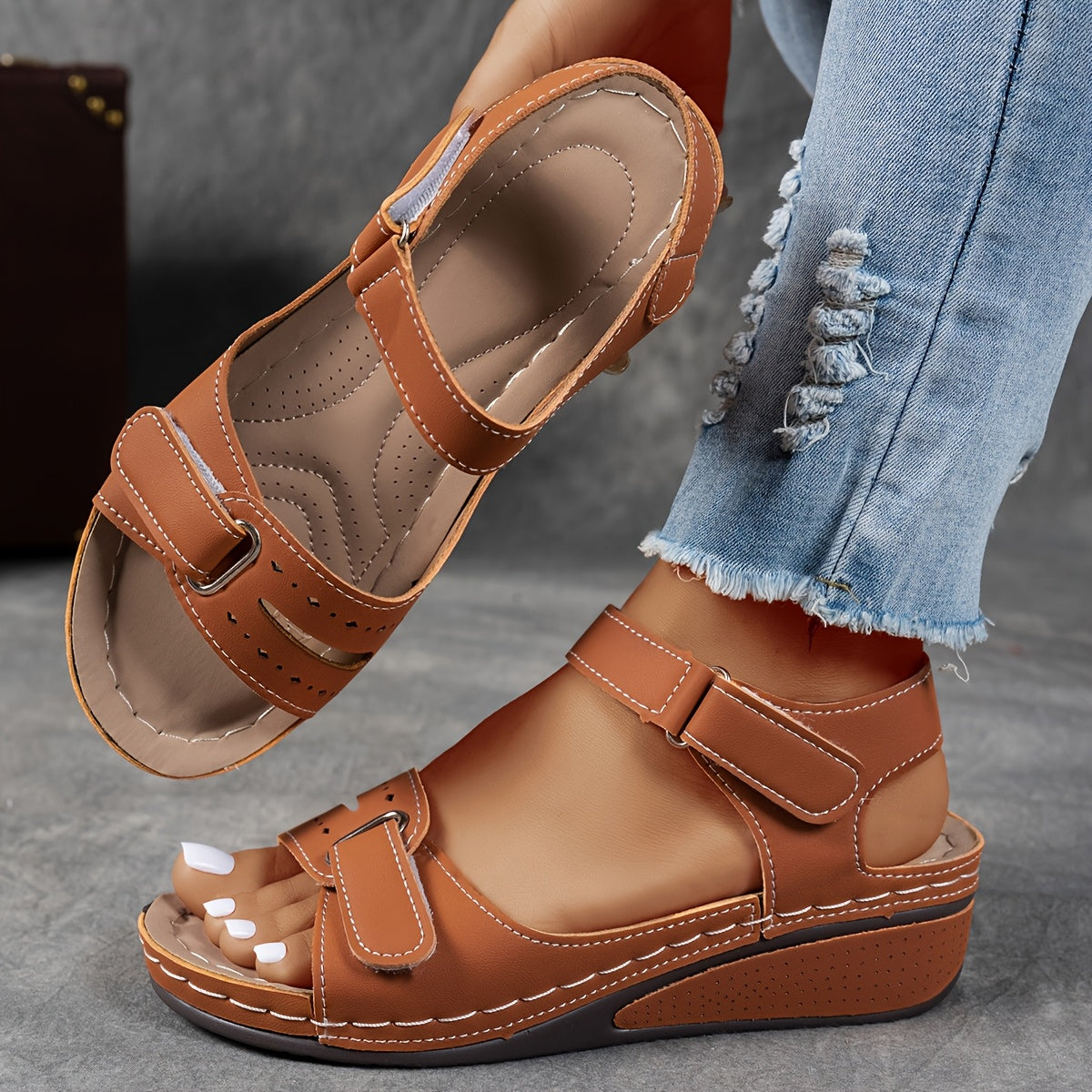 Solevia Sandales Femme – Sandales à Plateforme Confortables avec Lanières Respirantes Été