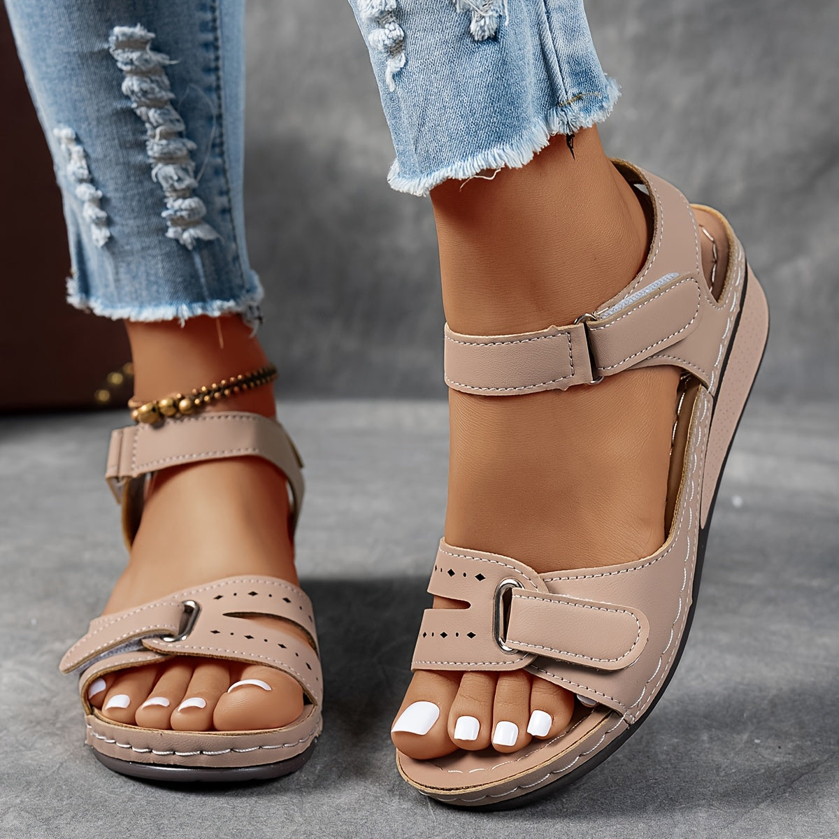 Solevia Sandales Femme – Sandales à Plateforme Confortables avec Lanières Respirantes Été