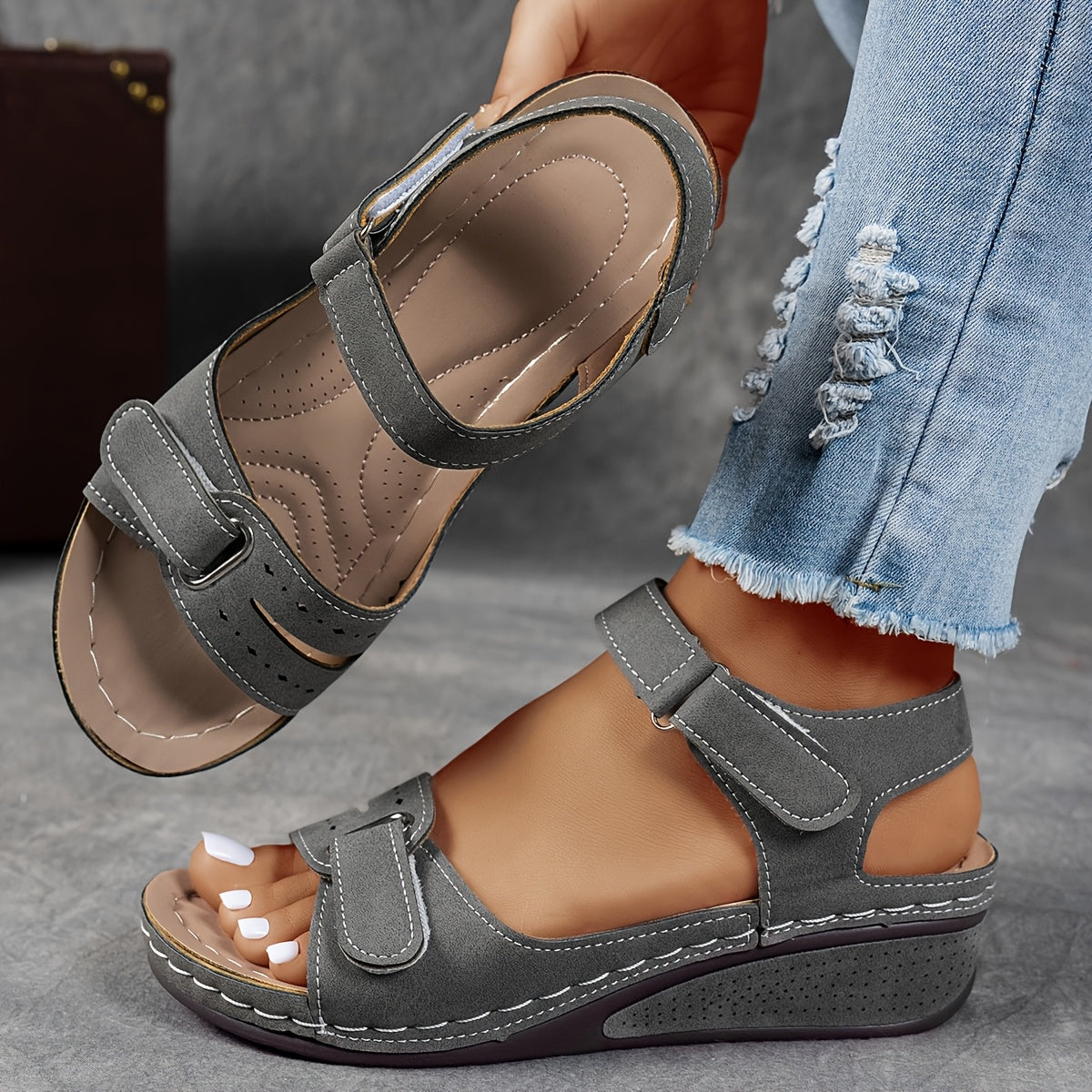 Solevia Sandales Femme – Sandales à Plateforme Confortables avec Lanières Respirantes Été