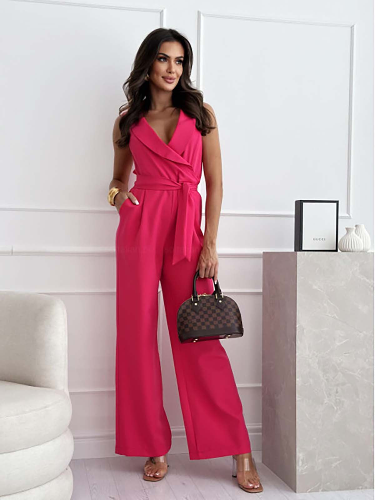 Giuliana Combinaison Femme Élégante – Combinaison Sans Manches avec Coupe Chic et Confortable