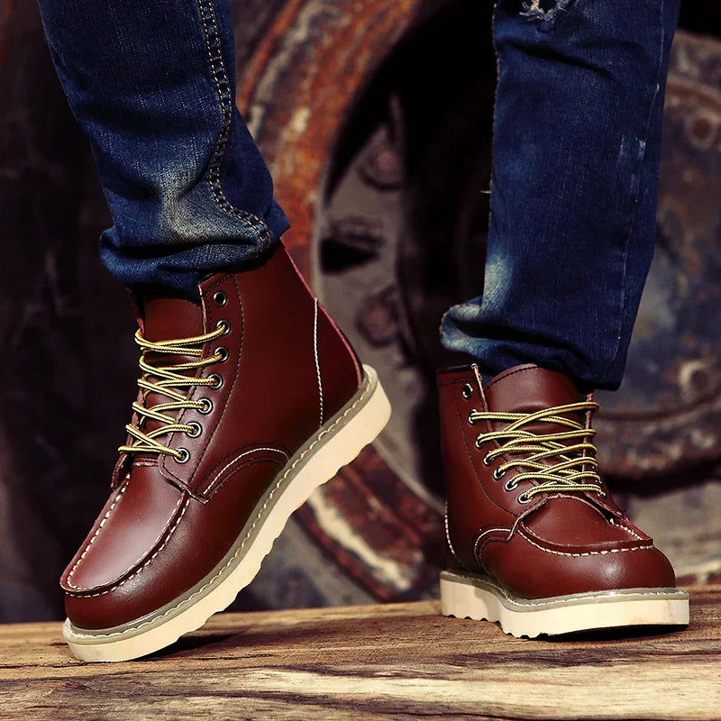Tyler Bottes Homme Hiver Vintage – Chaudes, Confortables & Semelle Rembourrée