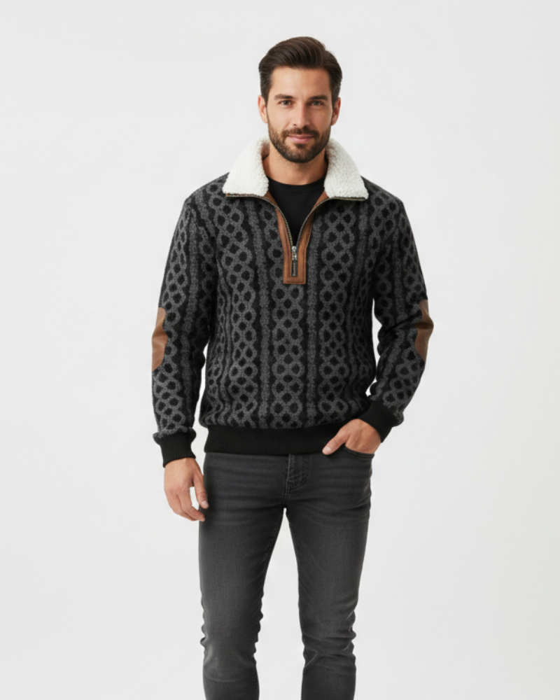 Maglione Quade Uomo Collo Foderato – Maglia Isolante, Comfort Duraturo e Stile Sobrio