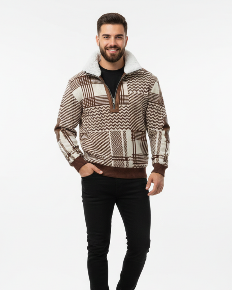 Maglione Quade Uomo Collo Foderato – Maglia Isolante, Comfort Duraturo e Stile Sobrio