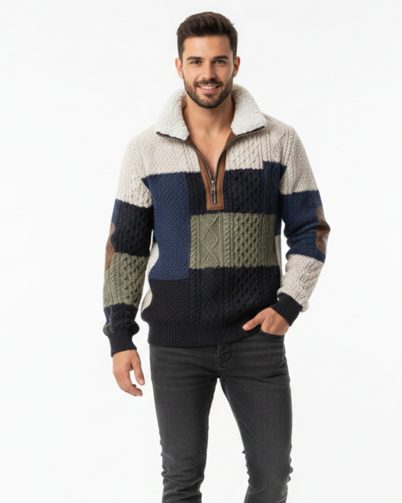 Maglione Quade Uomo Collo Foderato – Maglia Isolante, Comfort Duraturo e Stile Sobrio