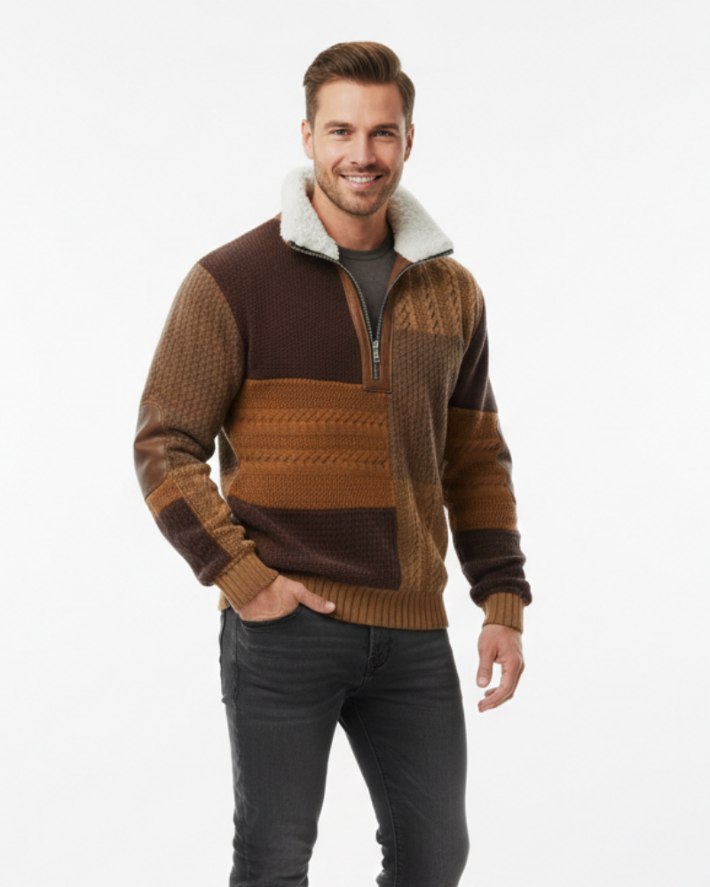 Maglione Quade Uomo Collo Foderato – Maglia Isolante, Comfort Duraturo e Stile Sobrio