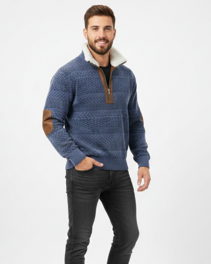 Maglione Quade Uomo Collo Foderato – Maglia Isolante, Comfort Duraturo e Stile Sobrio