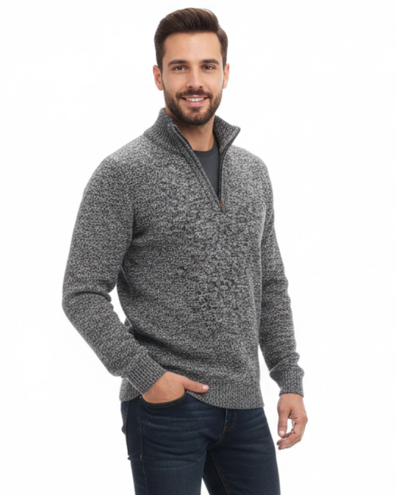 Evan Pull Homme Demi-Zip – Sweat Chaud et Confortable Coupe Regular au Style Intemporel