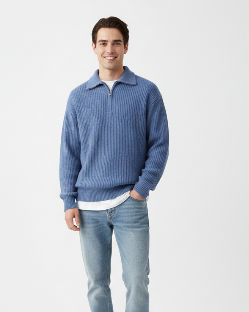 Jameson Polo Tricot Homme – Pull Smart Casual avec Col Classique & Fermeture Boutonnée