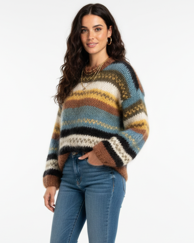 Emelia Women's Knitted Sweater – Warm and Comfortable Sweater Classic Fit with Timeless Style