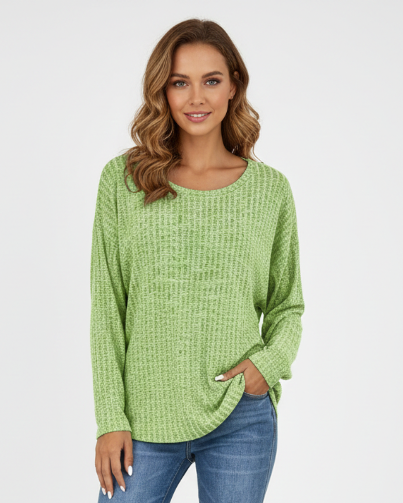 Jamily Damenpullover Klassisch mit Langarm – Bequemer Freizeitpullover im Zeitlosen Stil