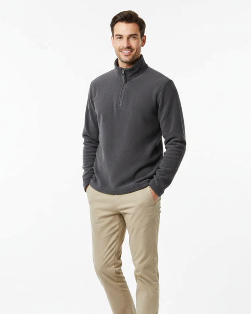 Callan Maglia in Pile con Mezza Cerniera Uomo – Leggera, Calda e Stile Sobrio Invernale