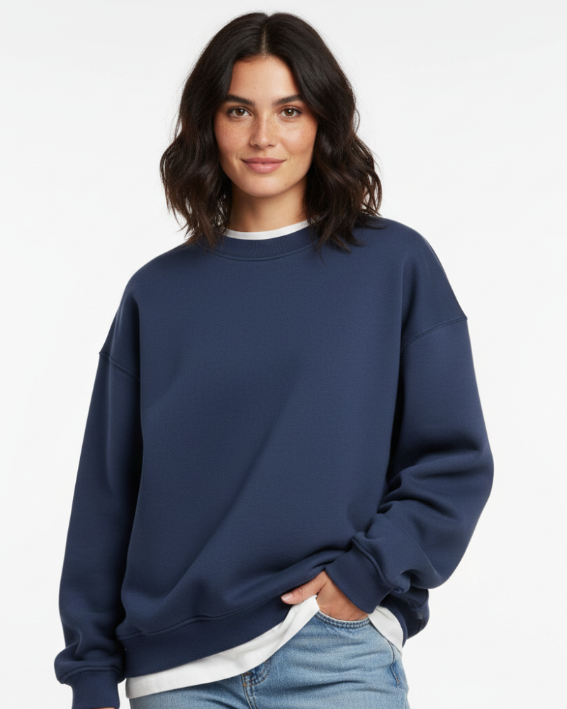 Rosie Oversized Women's Pullover – Comfortable Sweatshirt with Round Neck, Long Sleeves & Relaxed Fit