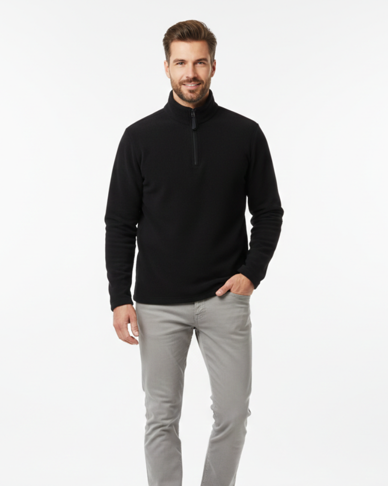 Callan Maglia in Pile con Mezza Cerniera Uomo – Leggera, Calda e Stile Sobrio Invernale