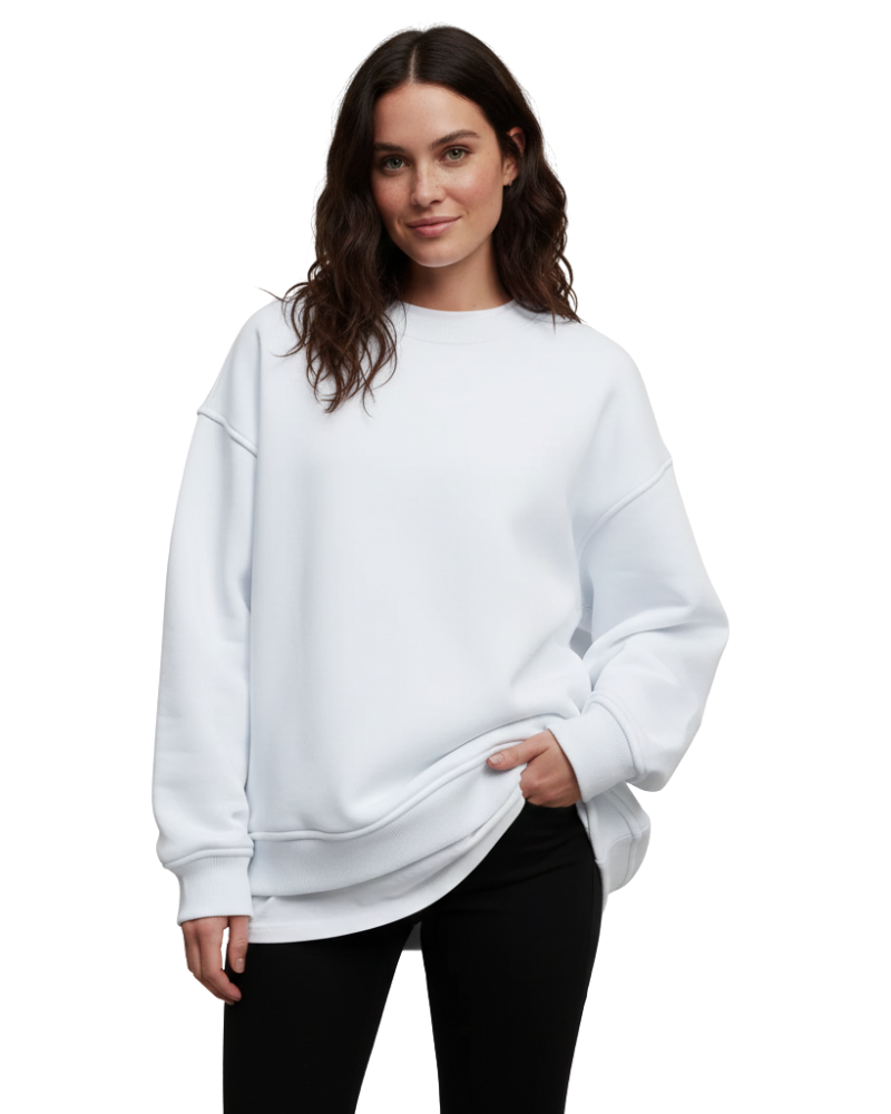 Rosie Oversized Women's Pullover – Comfortable Sweatshirt with Round Neck, Long Sleeves & Relaxed Fit