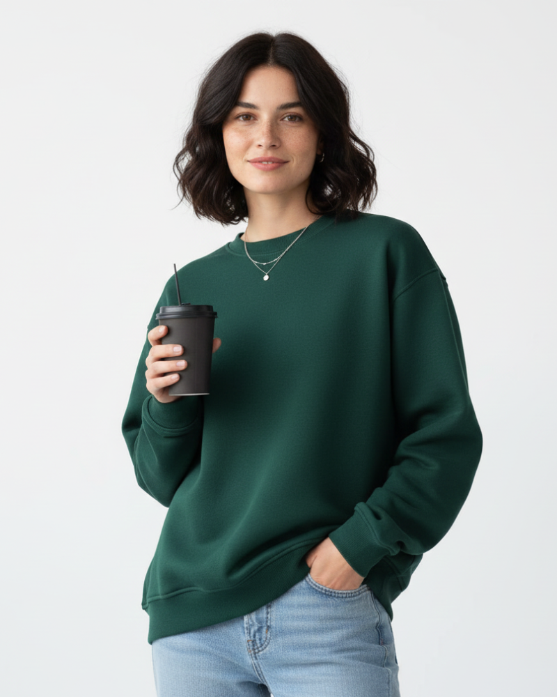 Rosie Oversized Women's Pullover – Comfortable Sweatshirt with Round Neck, Long Sleeves & Relaxed Fit