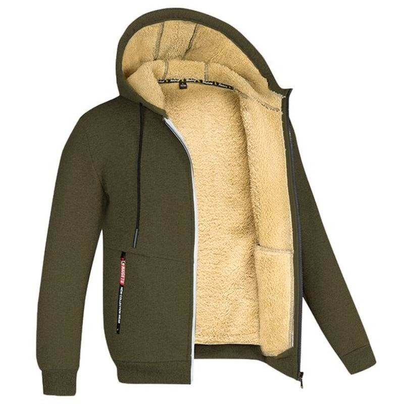 Diego Veste Homme Hiver – Chaude & Élégante avec Capuche Intégrée & Fermeture Éclair