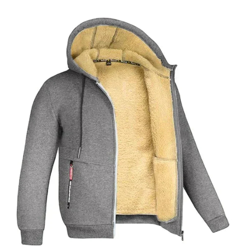 Diego Men's Winter Jacket – Warm & Elegant with Integrated Hood & Zipper Closure
