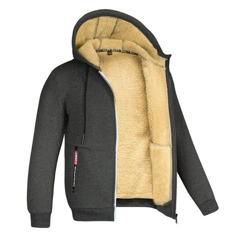 Diego Men's Winter Jacket – Warm & Elegant with Integrated Hood & Zipper Closure