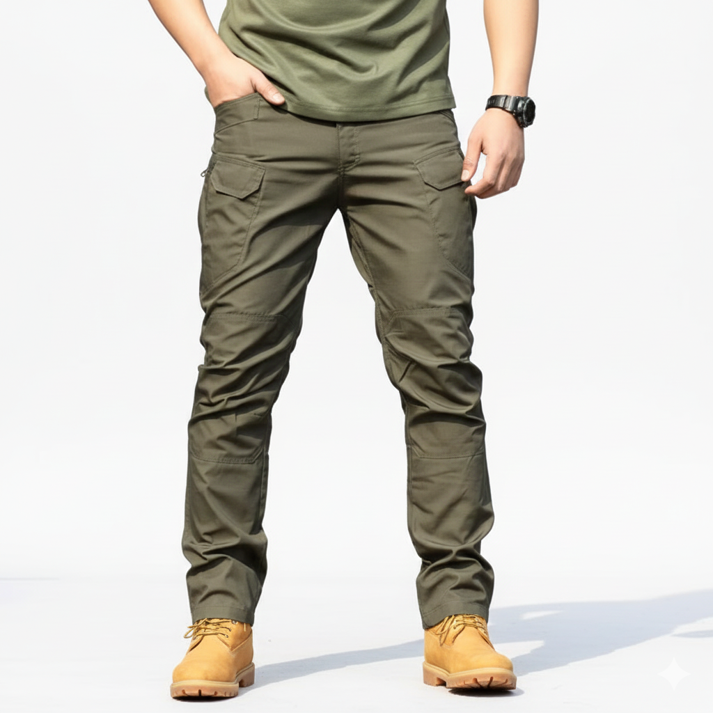 Troy Pantalon Tactique Homme – Pantalon de Travail Imperméable avec Poches Cargo & Genoux Renforcés