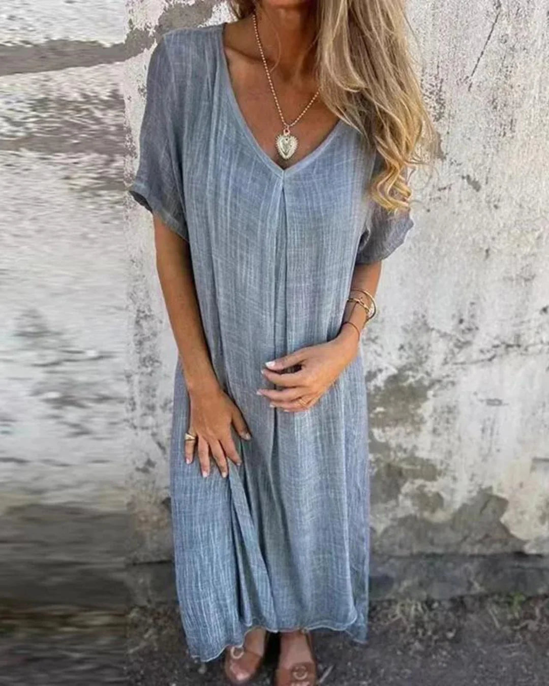 Alba Robe Bohème Femme – 100% Økologisk hør med flatterende pasform & åndbart øko-komfort stof
