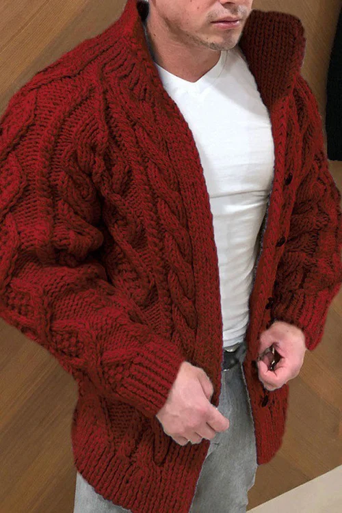 Carl Cardigan Homme – Gilet Doux & Chaud en Maille Premium, Style Classique Automne-Hiver