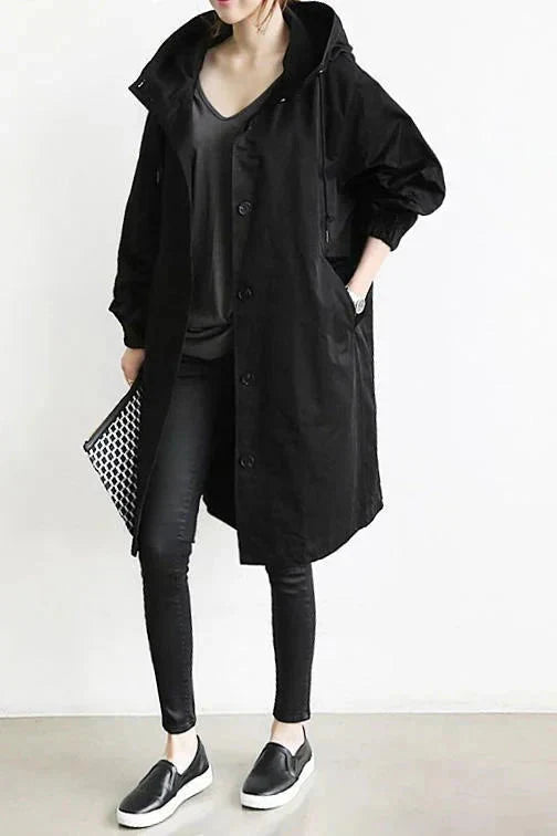 Elizabeth Manteau de Pluie Femme – Imperméable Urbain avec Capuche Oversize Respirante