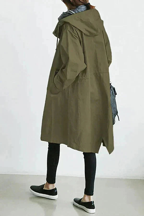 Elizabeth Manteau de Pluie Femme – Imperméable Urbain avec Capuche Oversize Respirante