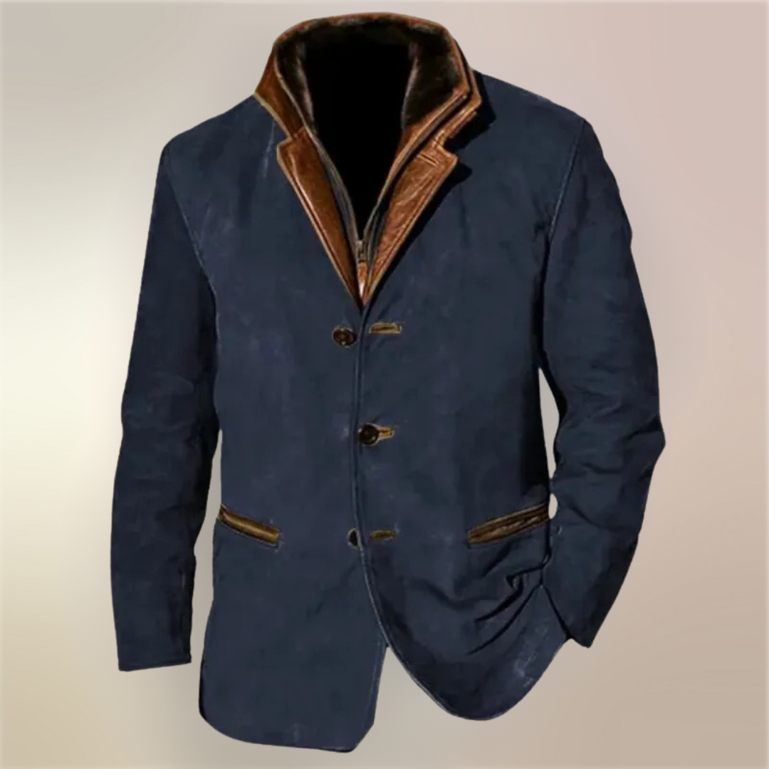 Aaron Veste Vintage Hombre – Veste Classique Élégante Style Rétro & Confort Moderne