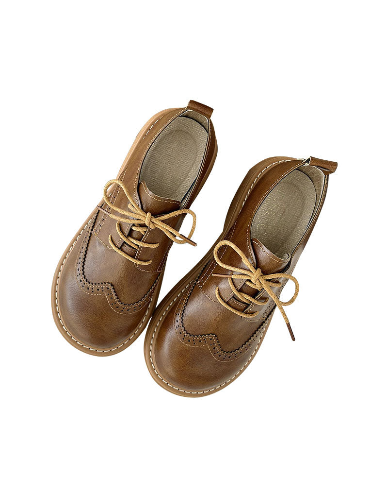 Liza Sapatos Mulher – Estilo Oxford Richelieu Elegantes com Detalhes Brogue e Conforto