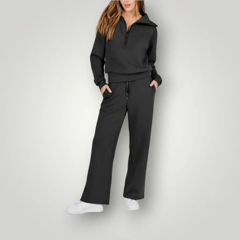 Completo da casa da donna Ellie: comodo set casual con vestibilità elegante e tessuto morbido
