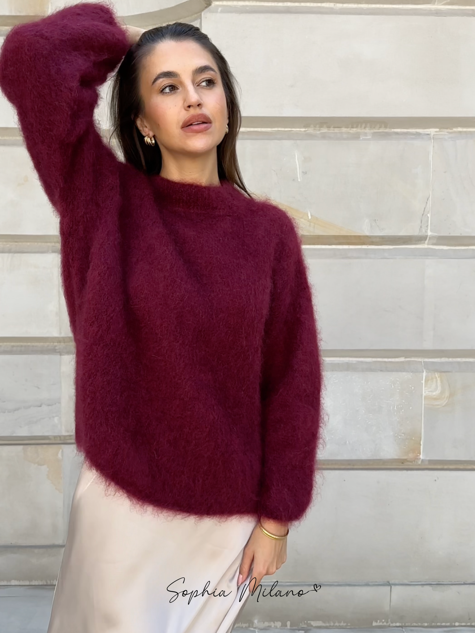 Aurora Pull Femme Luxe en Mohair – Oversize, weich und elegant für alle Gelegenheiten