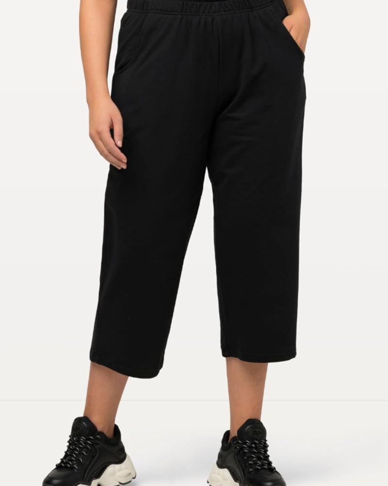 Mabel Women’s 7/8 Trousers – Straight Cut, Elastic Waist & 2 Pockets