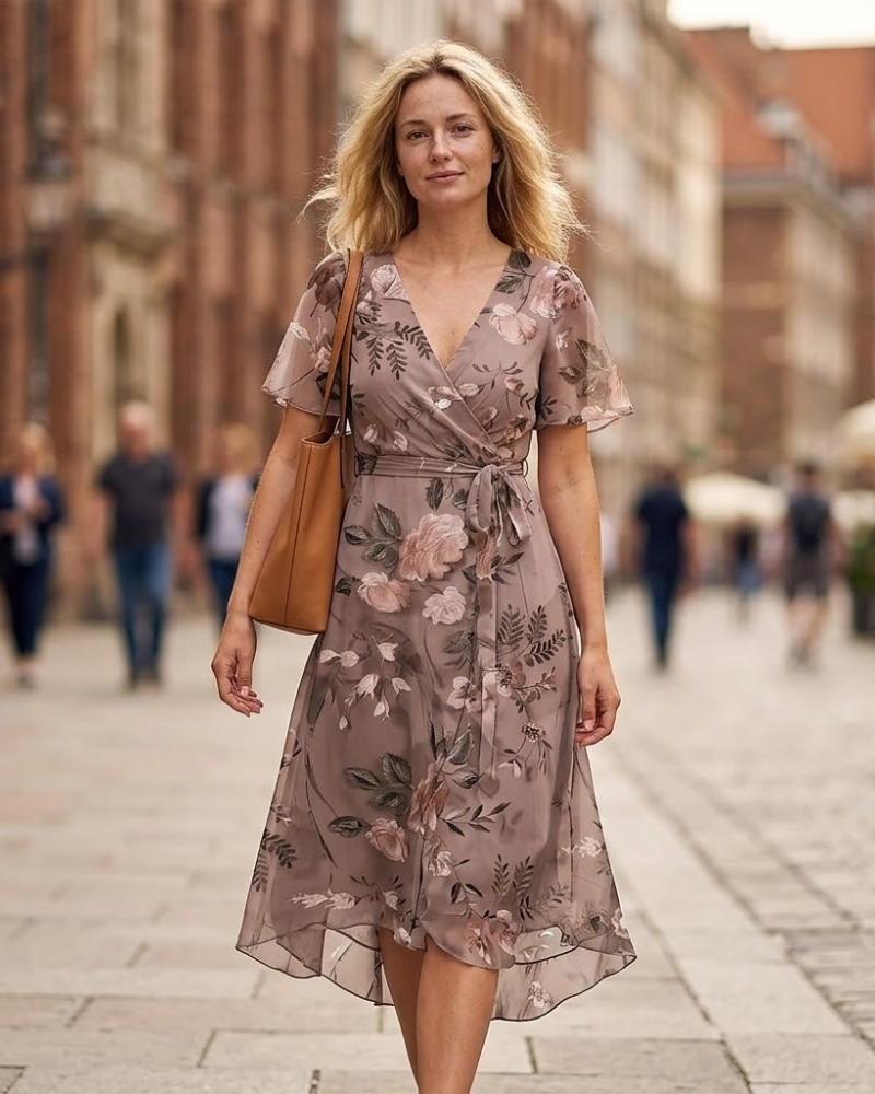 Élodie Damen Sommerkleid – Leichtes und lässiges ärmelloses A-Linien-Kleid