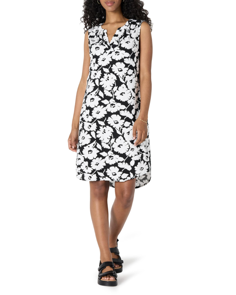Shelby Robe Droite Femme Sans Manches – Robe Fluide 100% Viscose Col V Légère