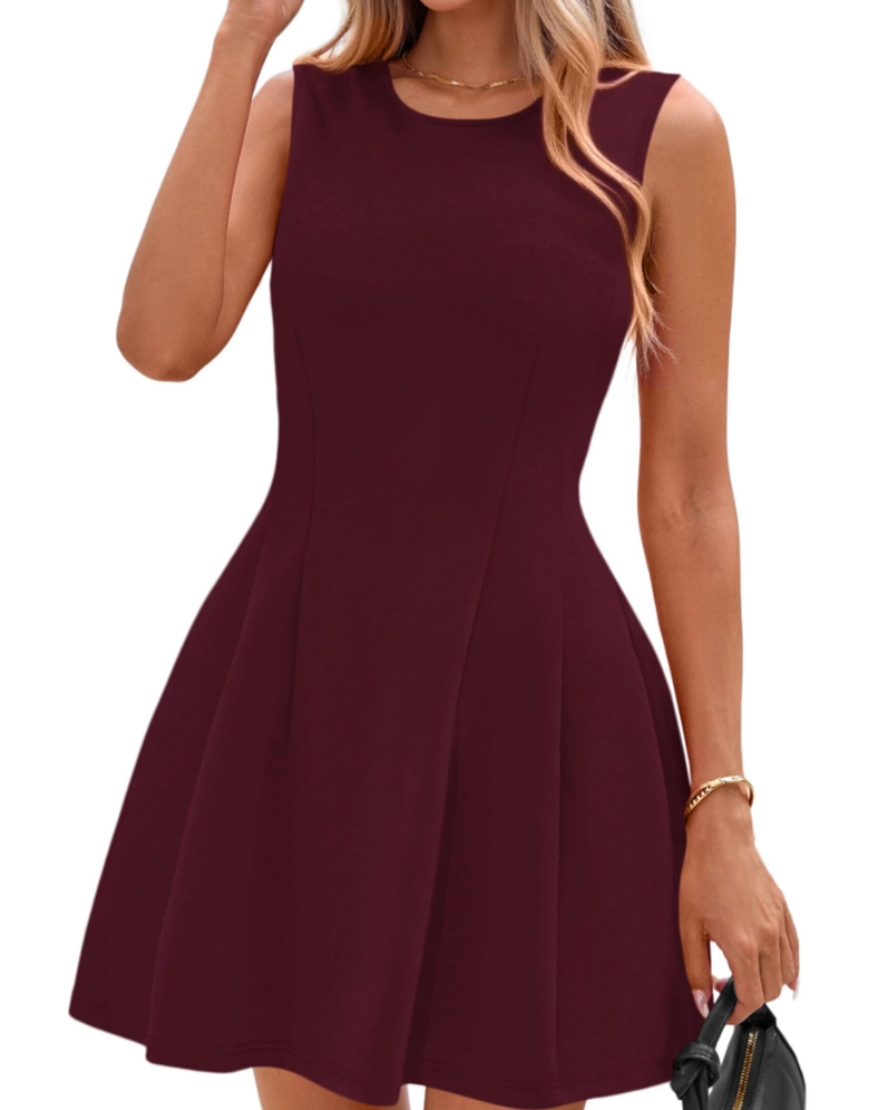 Sophie Women's Dress – Elegant Sleeveless Short A-Line Business Casual Stretch Dress