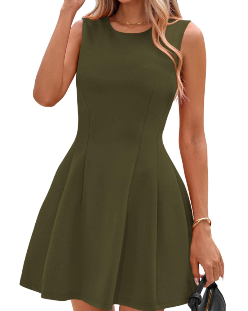 Sophie Women's Dress – Elegant Sleeveless Short A-Line Business Casual Stretch Dress