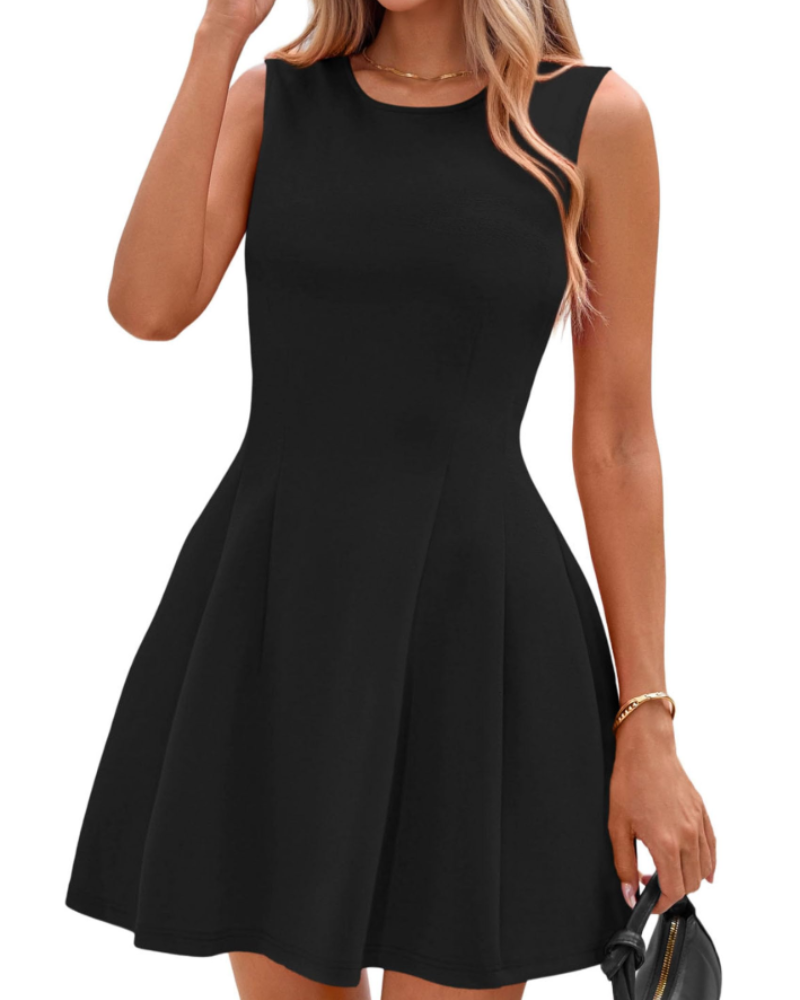 Sophie Women's Dress – Elegant Sleeveless Short A-Line Business Casual Stretch Dress