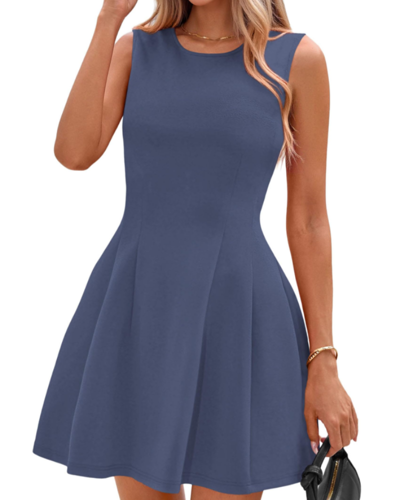 Sophie Women's Dress – Elegant Sleeveless Short A-Line Business Casual Stretch Dress