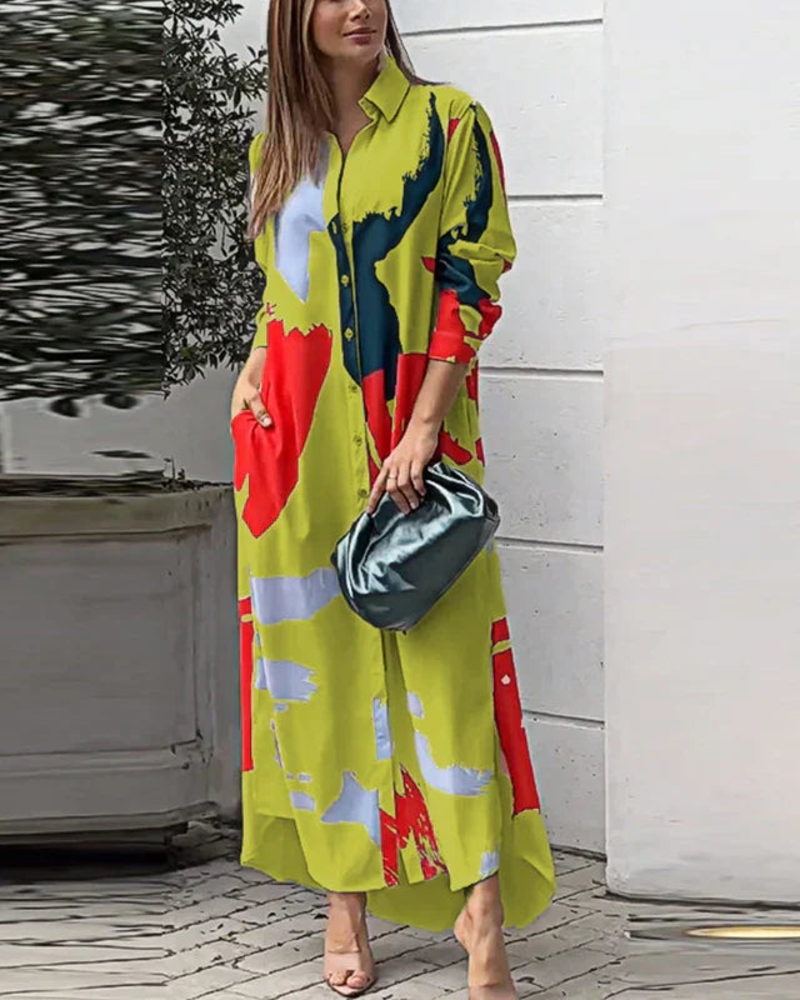 Elora Robe Élégante Femme – Robe Fluide avec Poches, Style Polyvalent & Confort