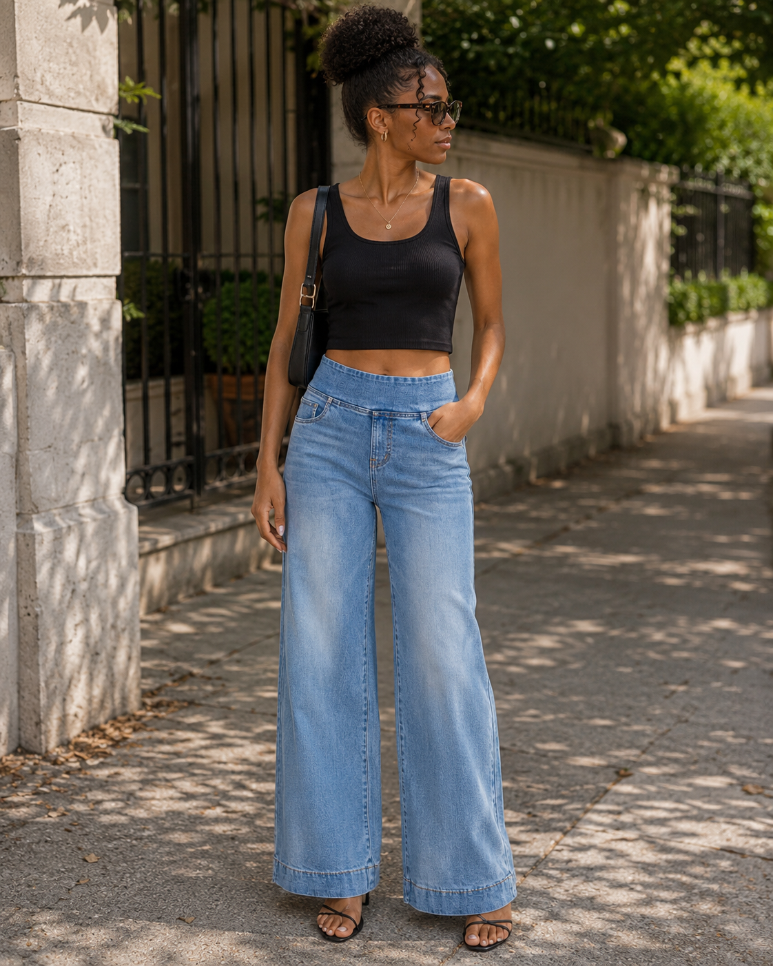 Imogen Jean Large Femme – Visoki struk, elastične i rastezljive, ravnog kroja, s 4 džepa