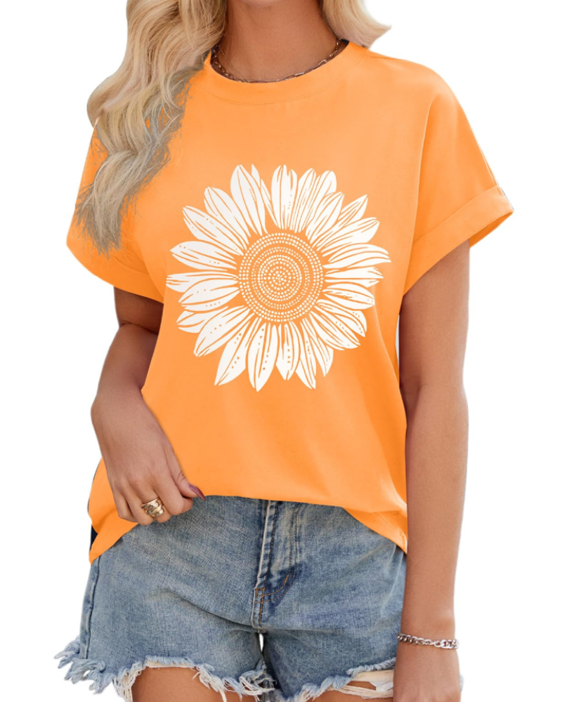 Tricou de vară pentru femei Madison – Oversize cu dungi, bumbac, guler rotund