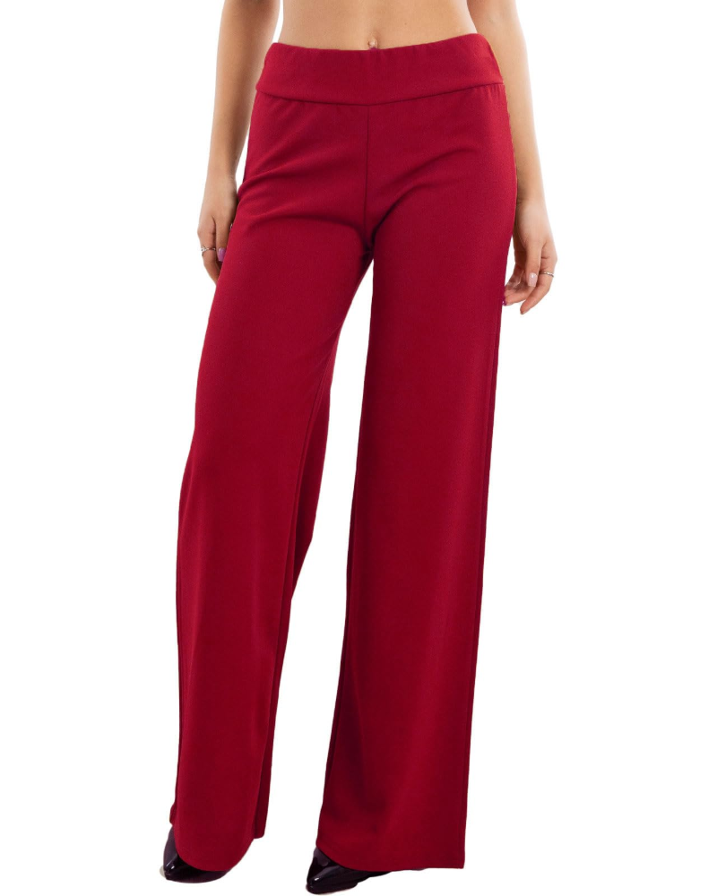Pantalón palazzo de mujer Ellery: cintura elástica, corte amplio, fluido y elegante