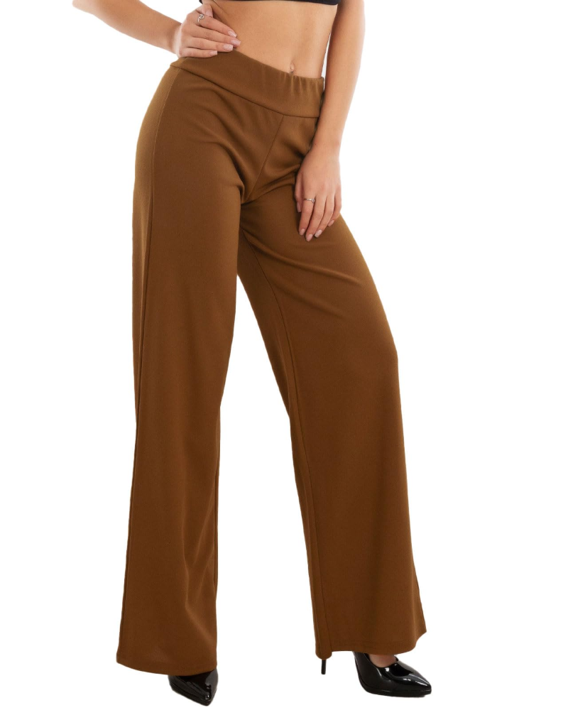 Pantalón palazzo de mujer Ellery: cintura elástica, corte amplio, fluido y elegante