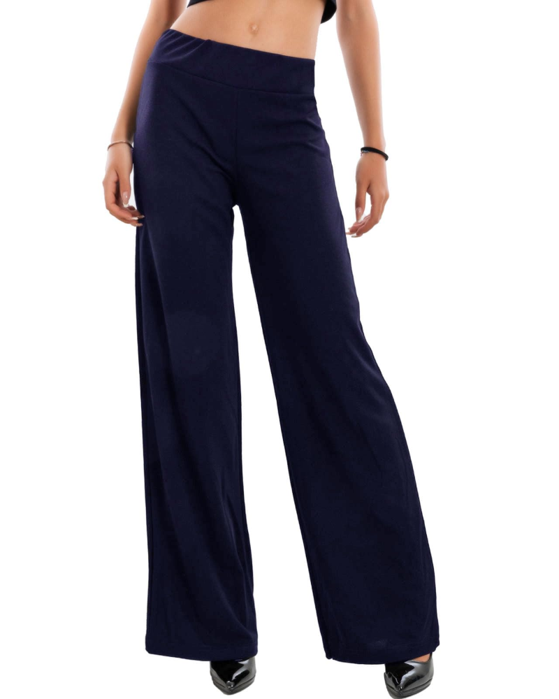 Pantalón palazzo de mujer Ellery: cintura elástica, corte amplio, fluido y elegante