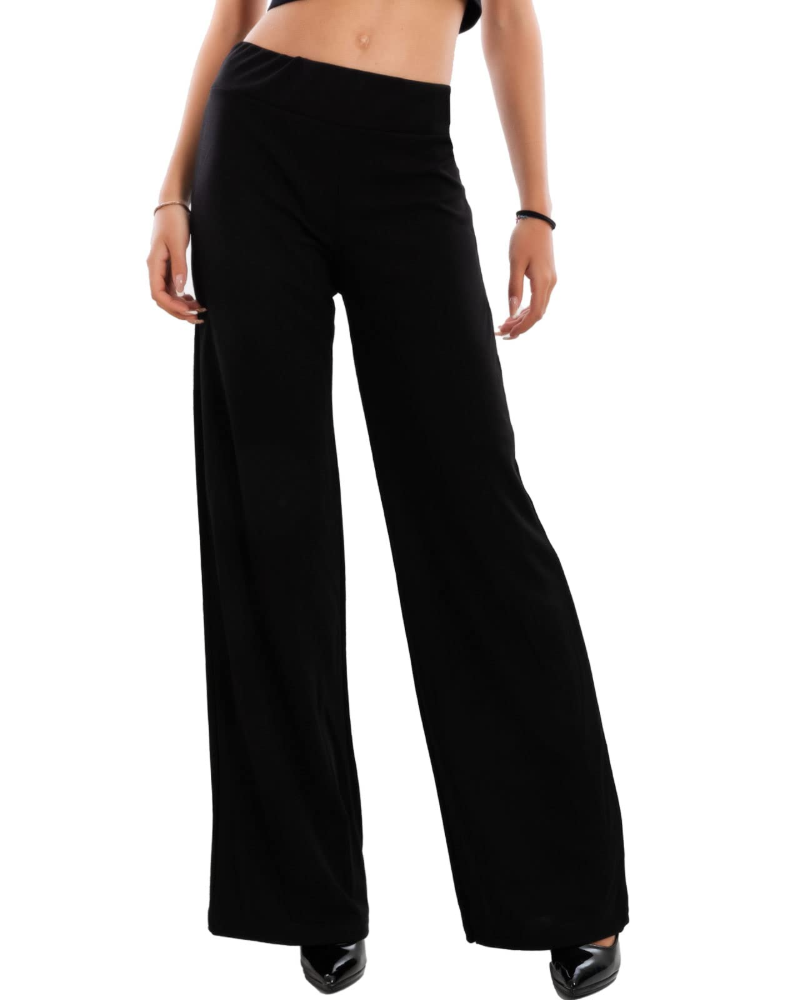 Pantalón palazzo de mujer Ellery: cintura elástica, corte amplio, fluido y elegante