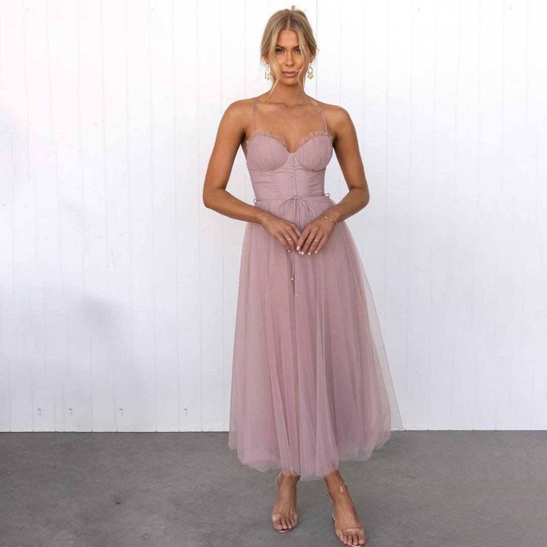 Solana Robe Midi Femme – Elegantný priliehavý strih a priedušná látka na podujatia