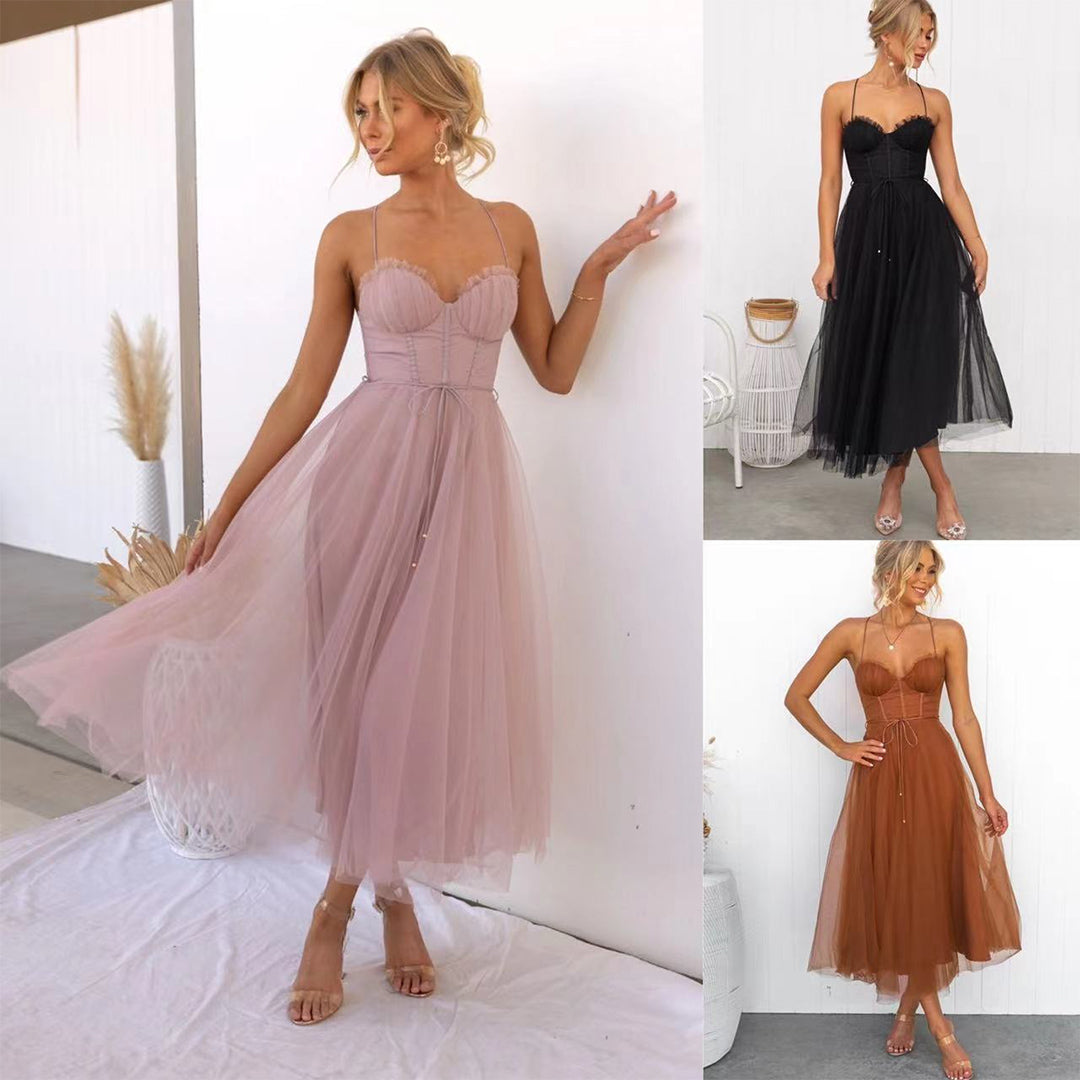 Solana Robe Midi Femme – Elegantný priliehavý strih a priedušná látka na podujatia