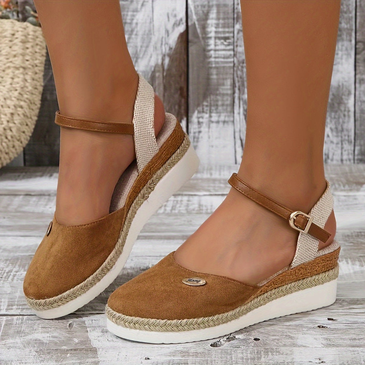 Zanira Sandales Femme – Sandalen mit Keilabsatz, geschlossene Spitze, schick und bequem für den Sommer